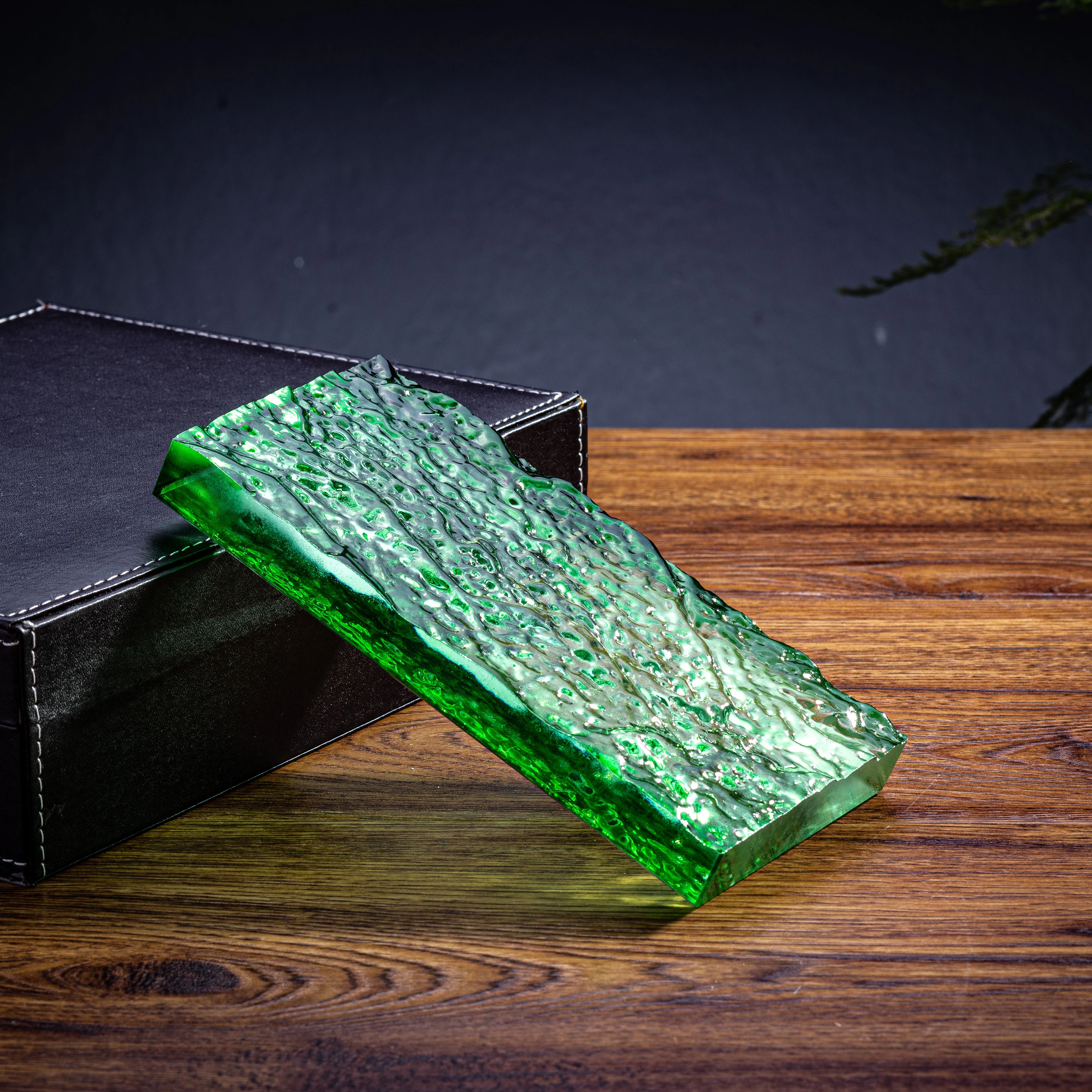 JYG 200x200x15mm hot-melt glass hanging blocks colored glass tile for wall partition