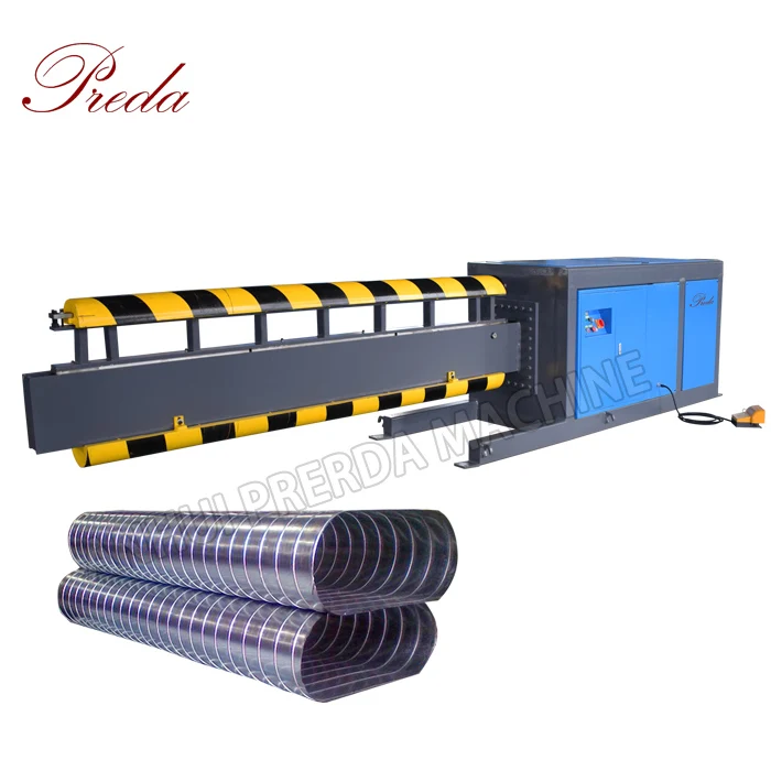 Preda Supply 3000mm Flat Oval Air Duct Forming Making Machine With Factory Price