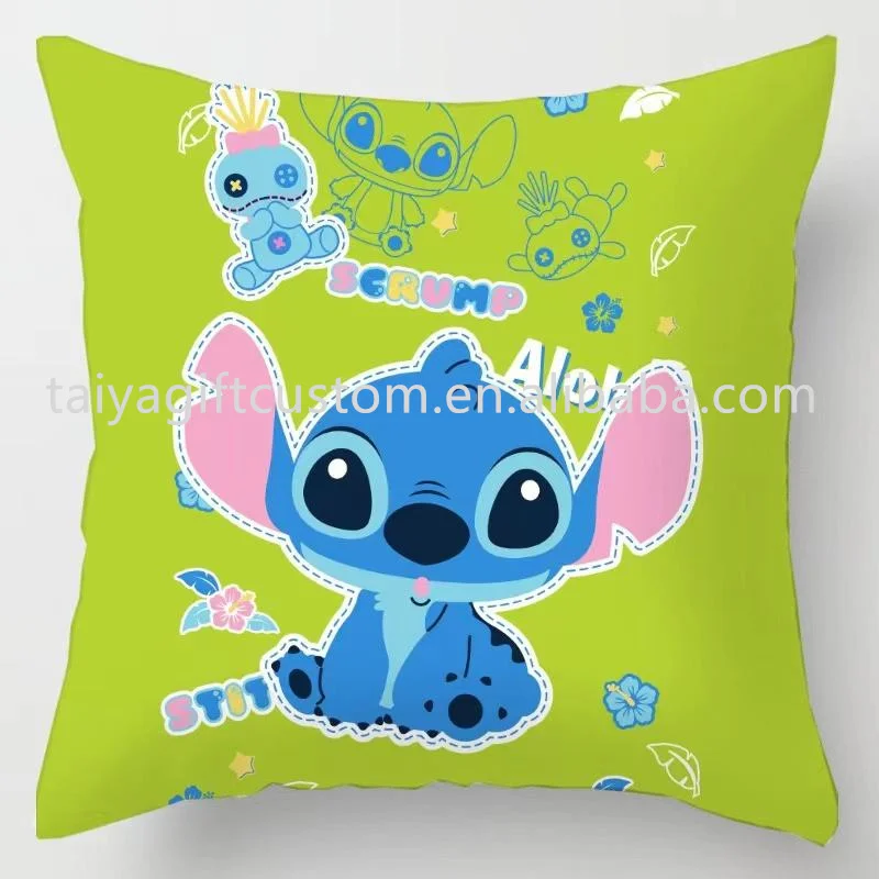 Wholesale Custom Sofa Throw TY-stitch Polyester Square Pillowcase kids Cushion Pillow Cover Case