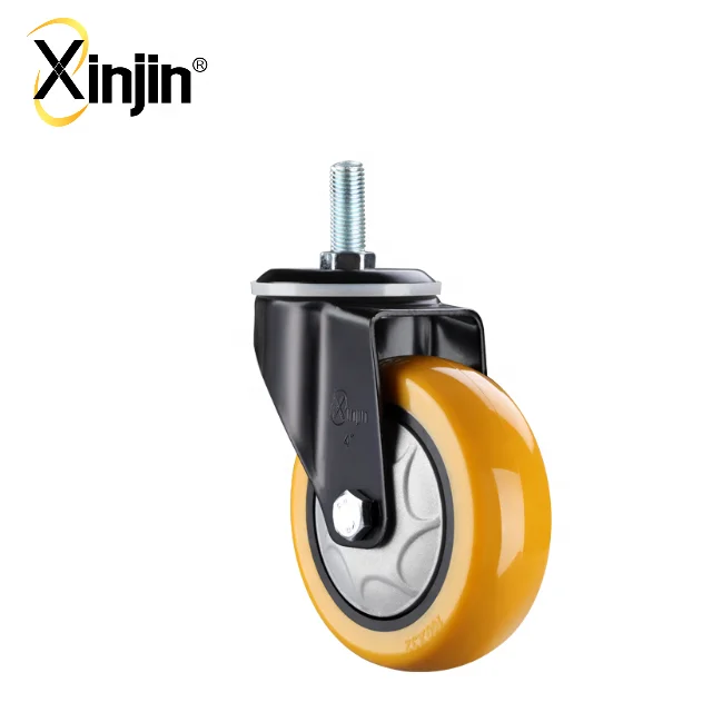 3 inch swivel single ball bearing PU caster wheel