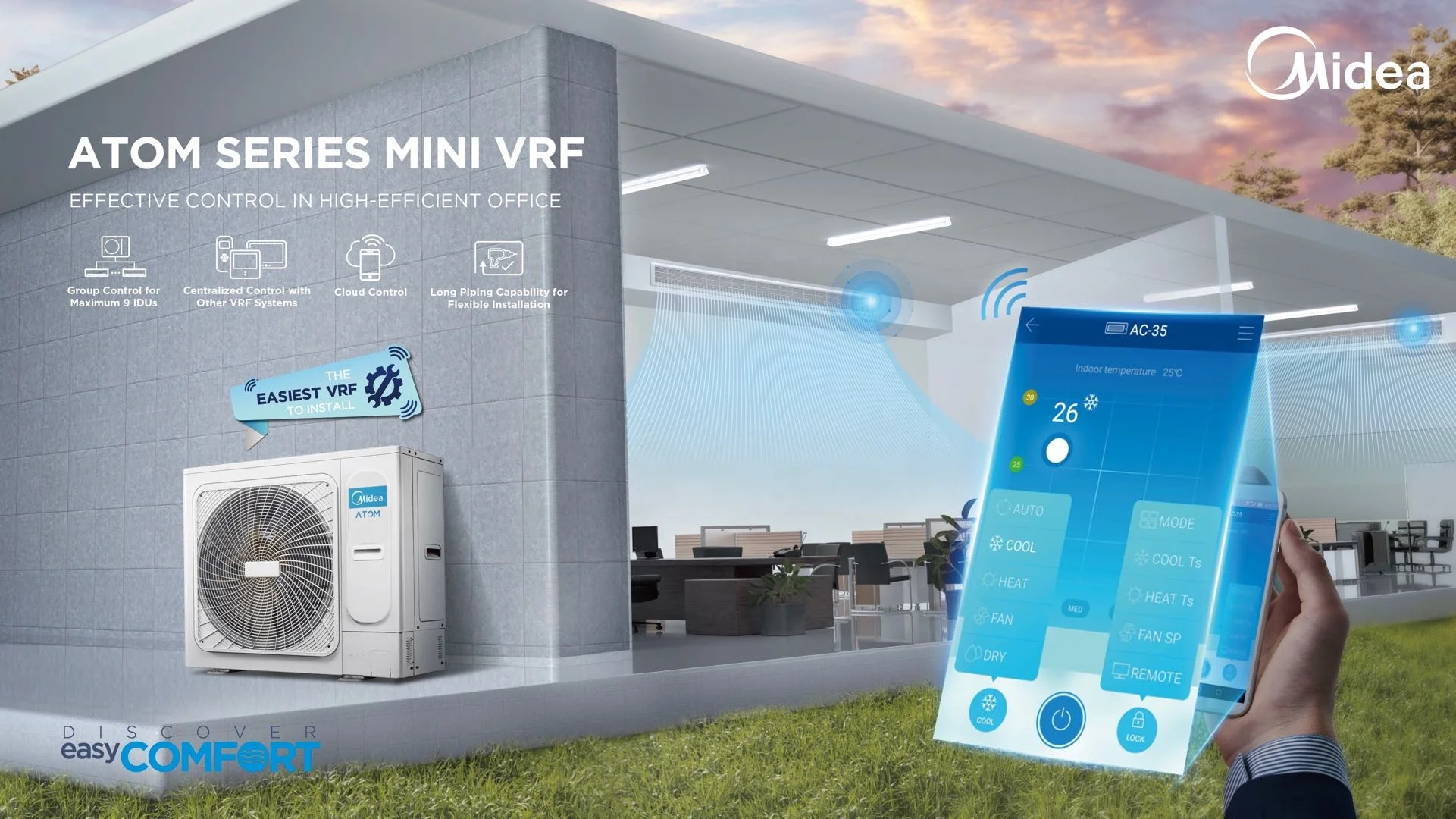 Midea 10 кВт мини-кондиционер VRF гостиничный коммерческий кондиционер vrv