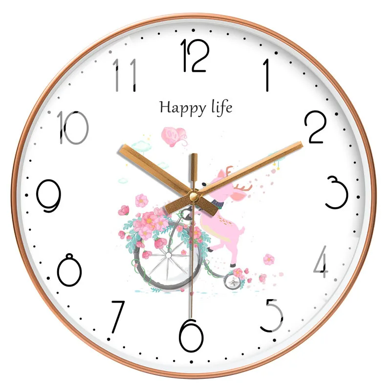 Лидер продаж настенные часы с милыми животными креативный современный круглый дизайн для домашнего офиса античный стиль дисплей одной иглой
