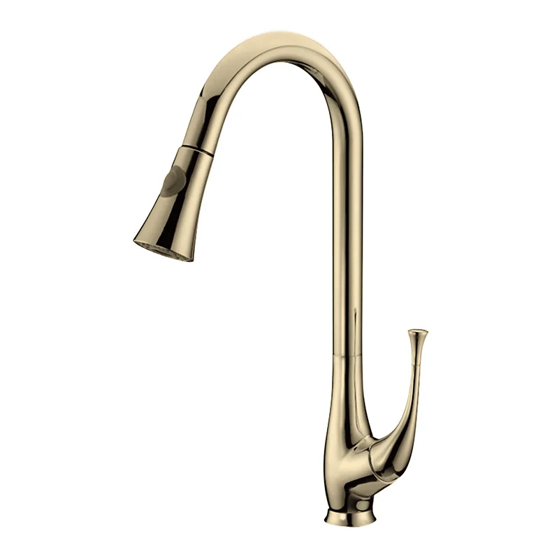 Fashion Single Lever Brass Ucpc Nsf 61 9 Pull Down Pull down Spray Head Kitchen Faucet Torneira Gourmet With Cupc & Nsf