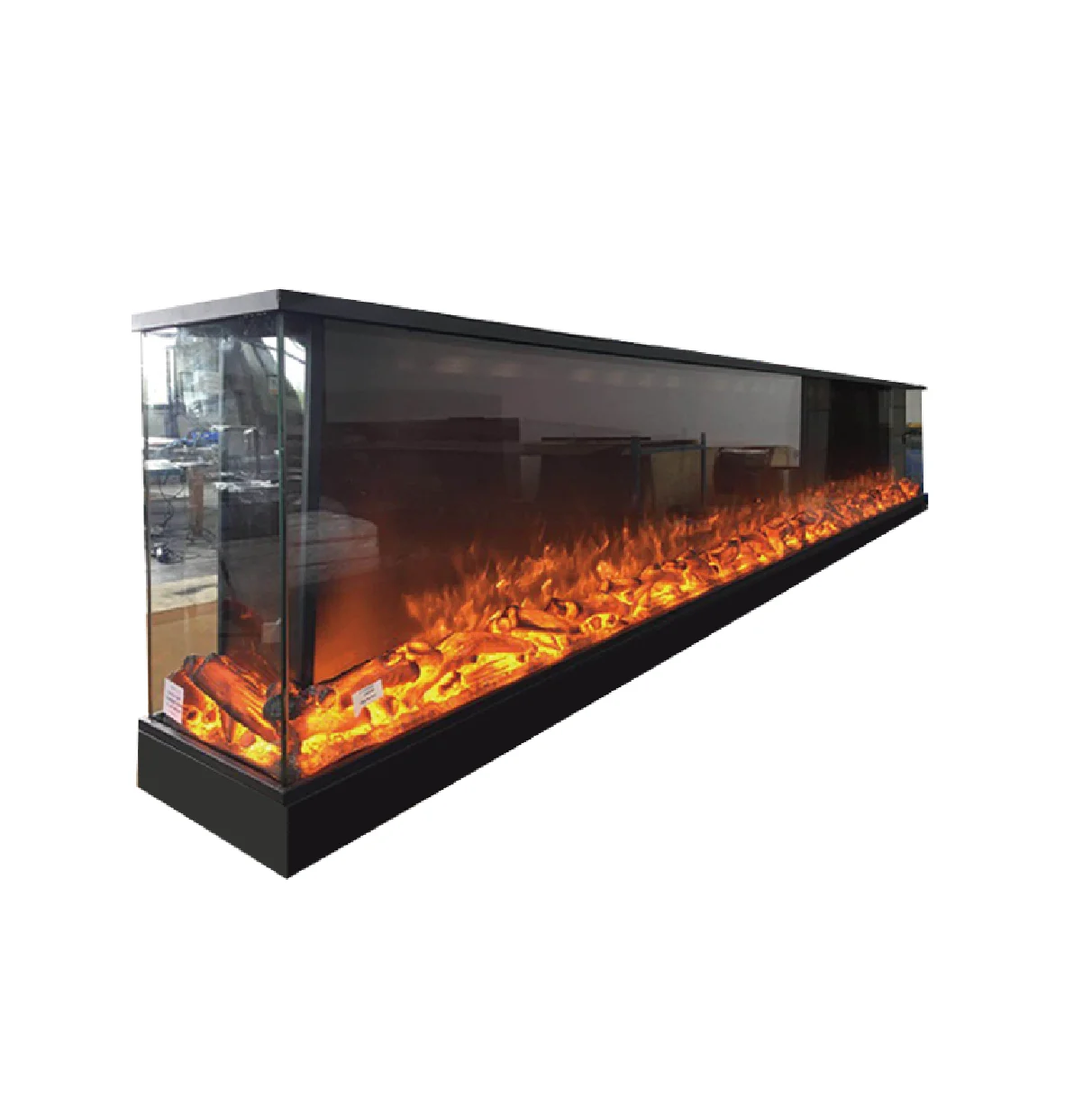 Customized Size 2 Sides 3 Sides Fire Flame Decorative Electric Fireplace