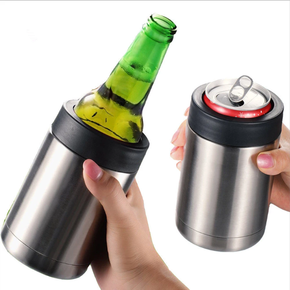 Glitter 12 oz Insulated Portable Sublimation Slim Can Coolers For Beer And Cola