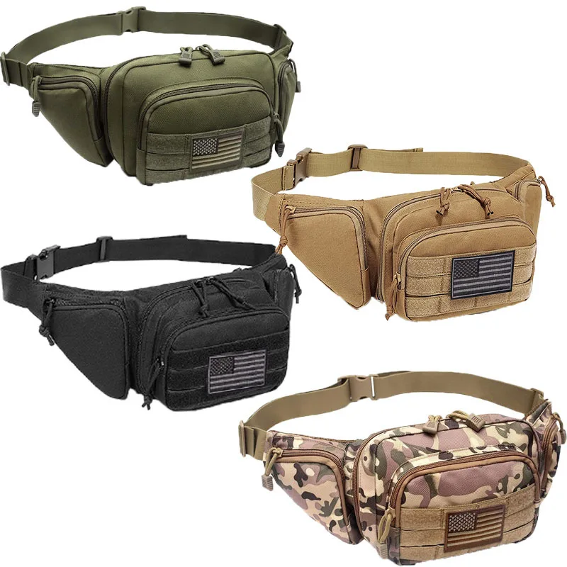 Factory Custom Outdoor  Waist Bag Supply Black Military Pouch Wholesale Fanny Pack for Men