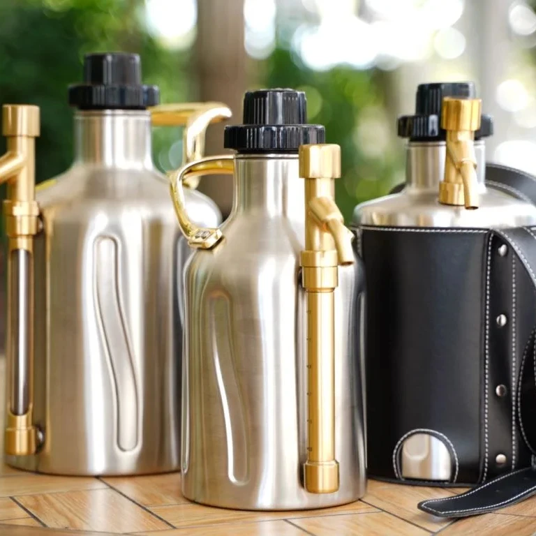 beer barrel printed home brew mini metal beer keg  3.8l with closure and tap CO2 Regulated Pressurized Keg Growler