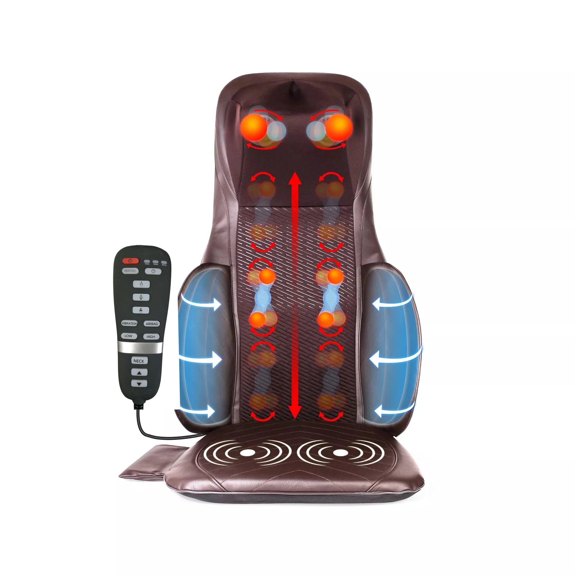Reflexology Bolster  Relax Shiatsu Plus Elite ii Back Massage Cushion For Tall Person mcs 845hj
