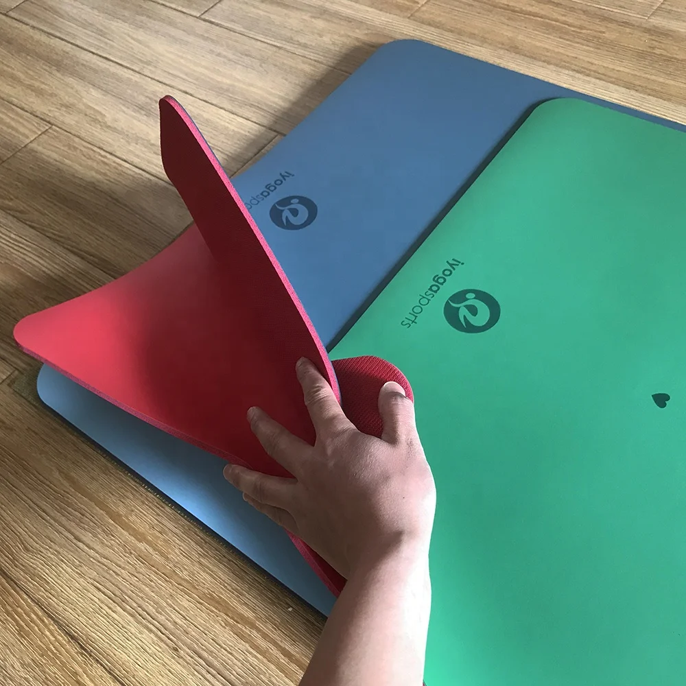 
PU rubber yoga mat non slip even sweatest yoga practice 
