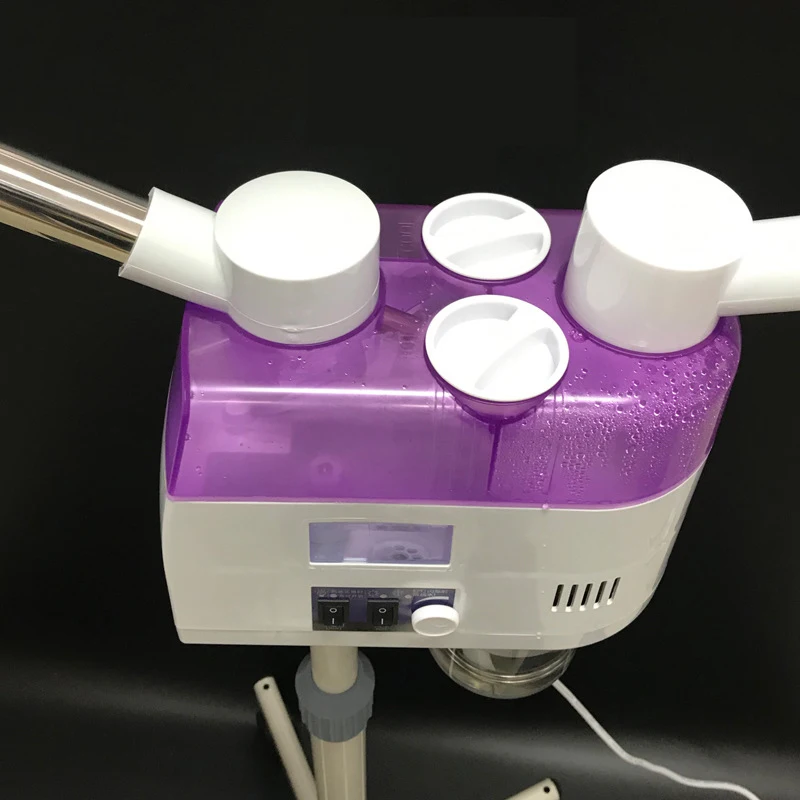 Salon 3 In 1 Facial Care Hot & Cold Facial Steamer With Magnifying Lamp Machine Led Lamp Facial Magnifying Lamp Facial Steamer