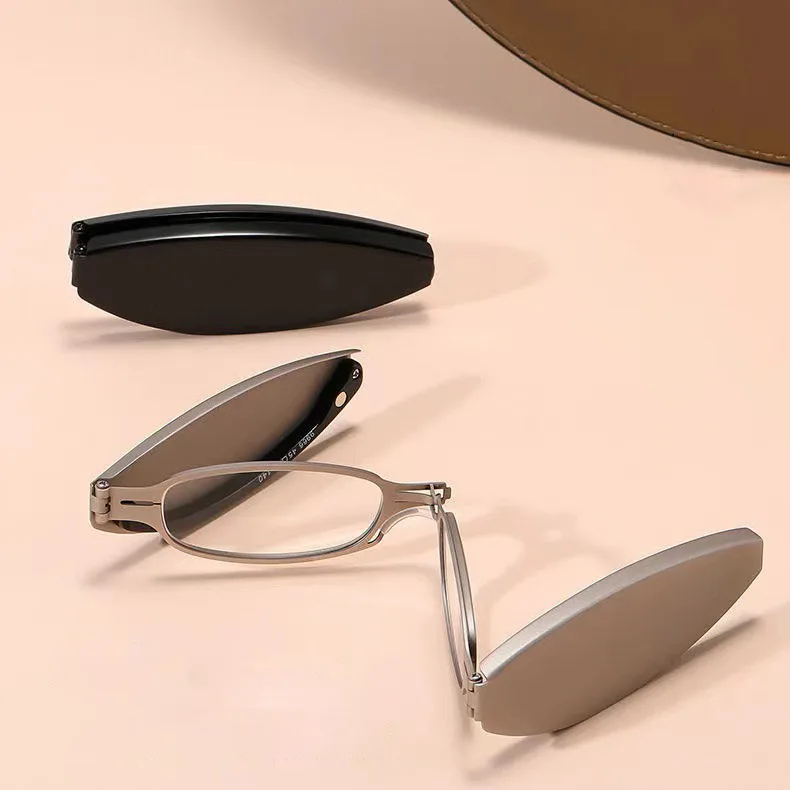 Anti Blue Ray Luxury Fashion for Women Metal Acetate Reading Glass 25 White Frame Eyeglasses Portable Folding Glasses