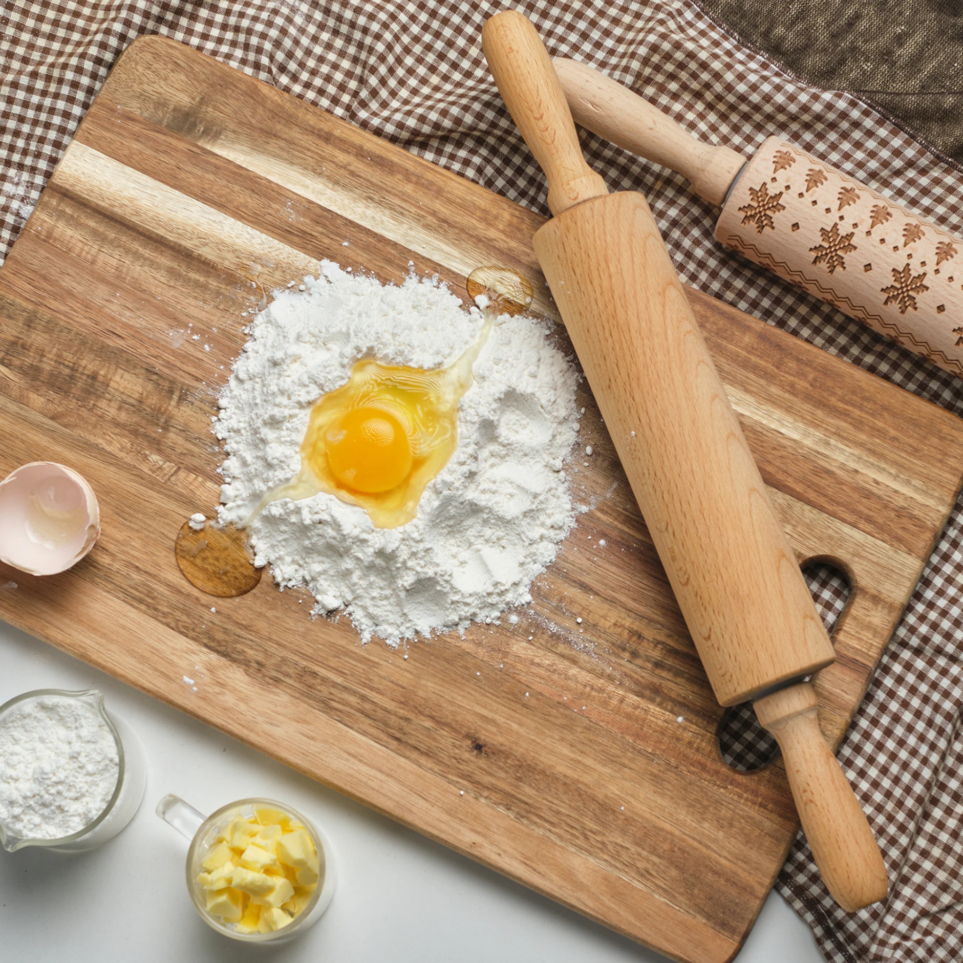 Wholesale high-quality custom non-stick wooden dough for cake baking rolling pin