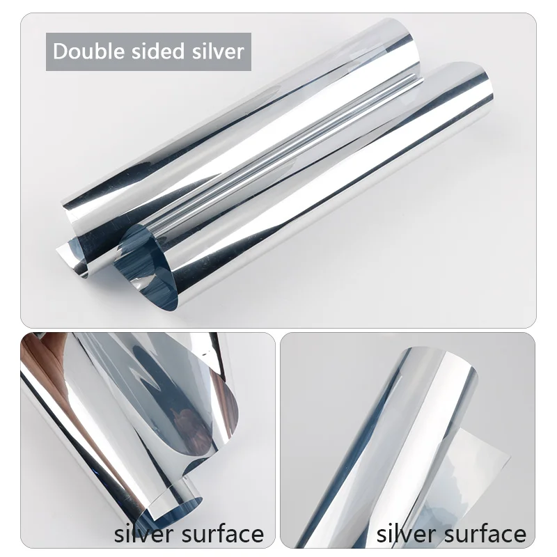 Silver static cling decorative window film transparent window glass films for office/home decoration