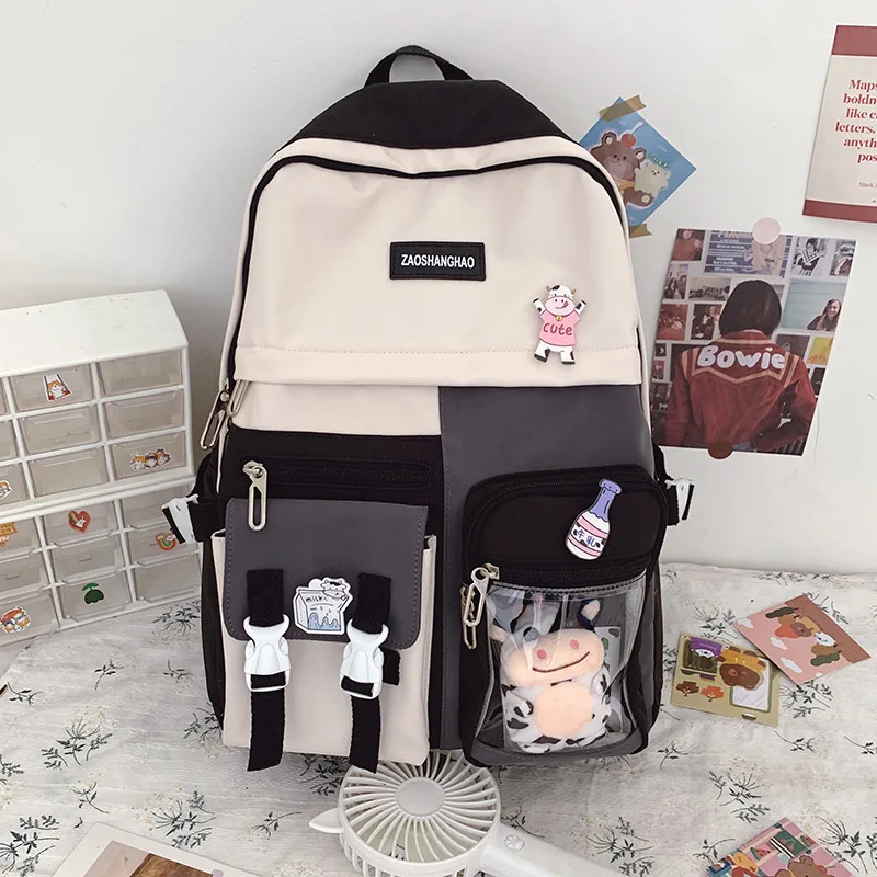 SC018 New Designer Bag Ladies 2022 School Bags Pink Backpacks Teenage Bookbag Women Stylish College Backpack For Girls