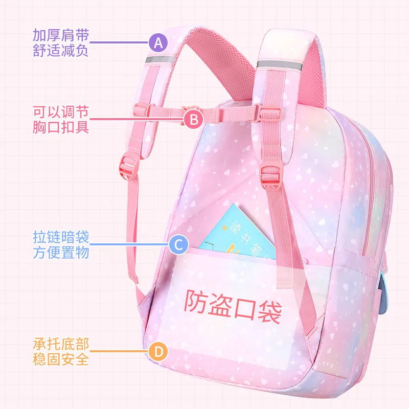 printing primary school student children school bags boys girls large capacity schoolbag colorful backpack book bag backpack
