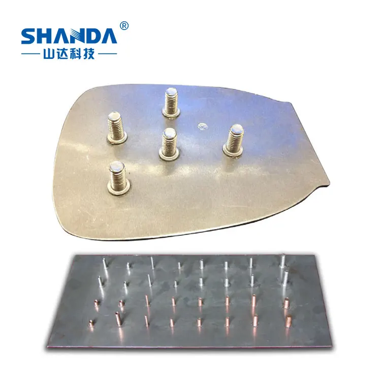 M10 Welding bolt into steel plate Stud welding machine capacitor discharge stud welder micro stud weld