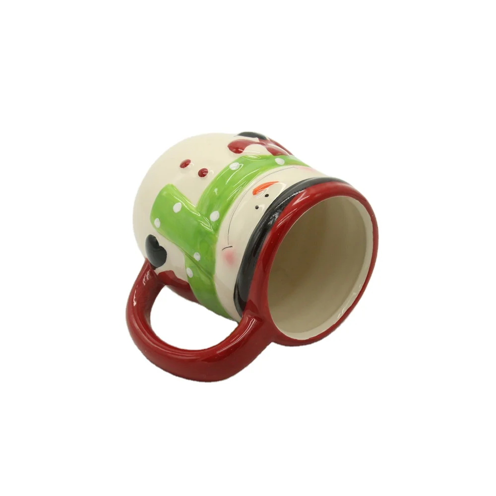 China wholesale ceramic snowman cup coffee mugs christmas cup holiday gifts