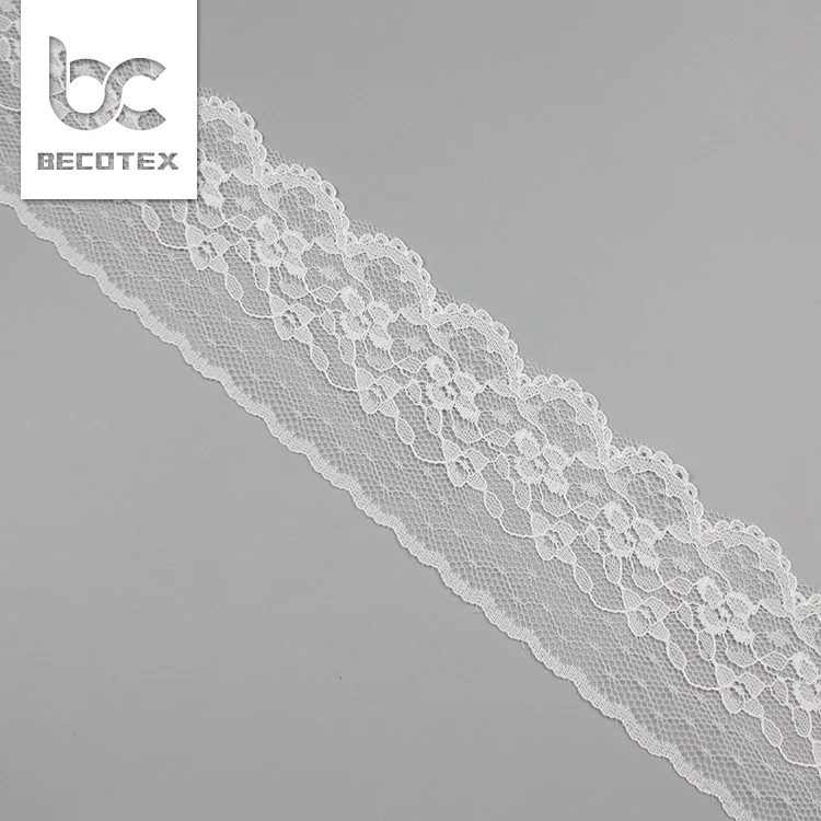 2023 elastic floral narrow lace trimming for Apparel/Lingerie