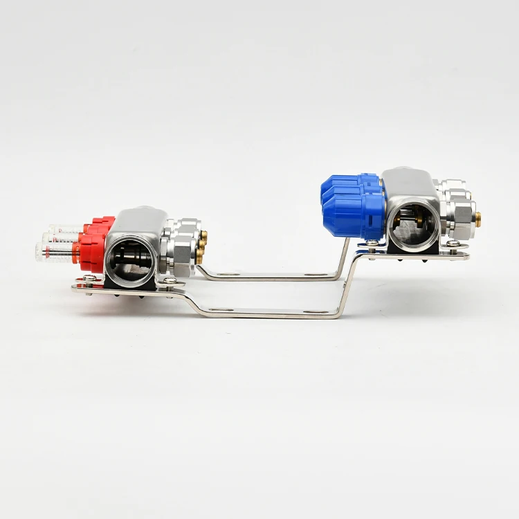SANIPRO High Quality Water Distribution 304 Stainless Steel Flow Meter Manifolds for Hydronic Radiant Floor Heating