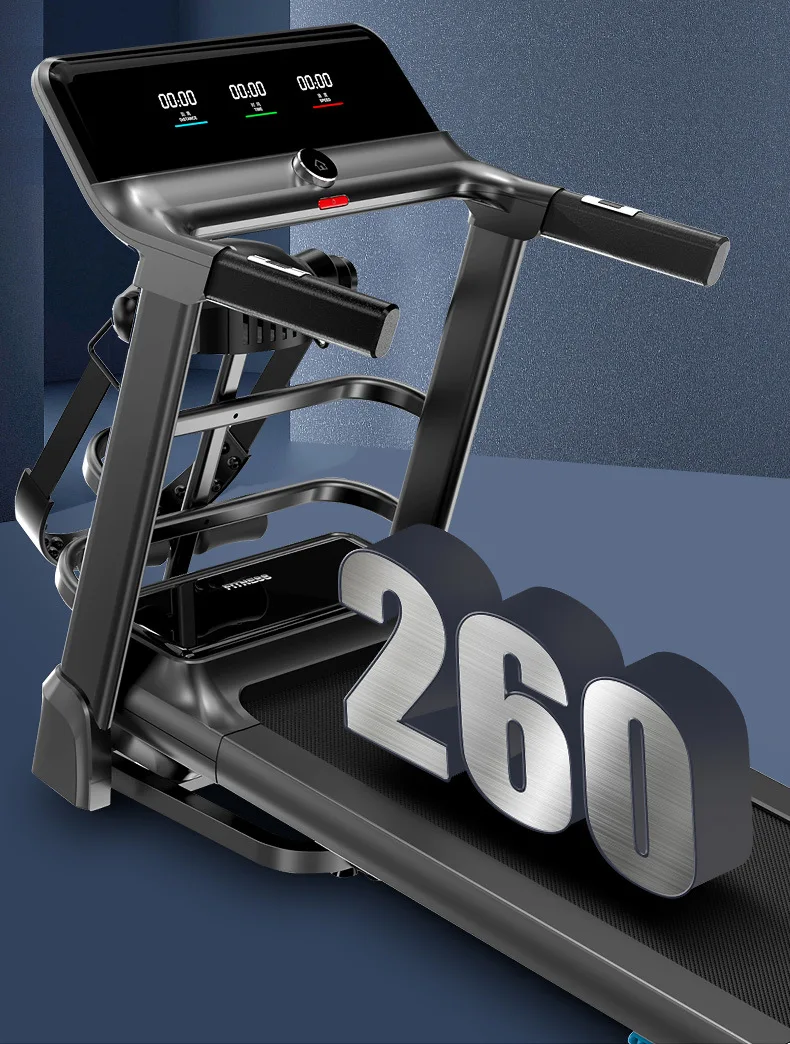 Professional Training Foldable Electric Treadmill  With Speakers Multi-function Fitness Equipment Motorized Treadmill