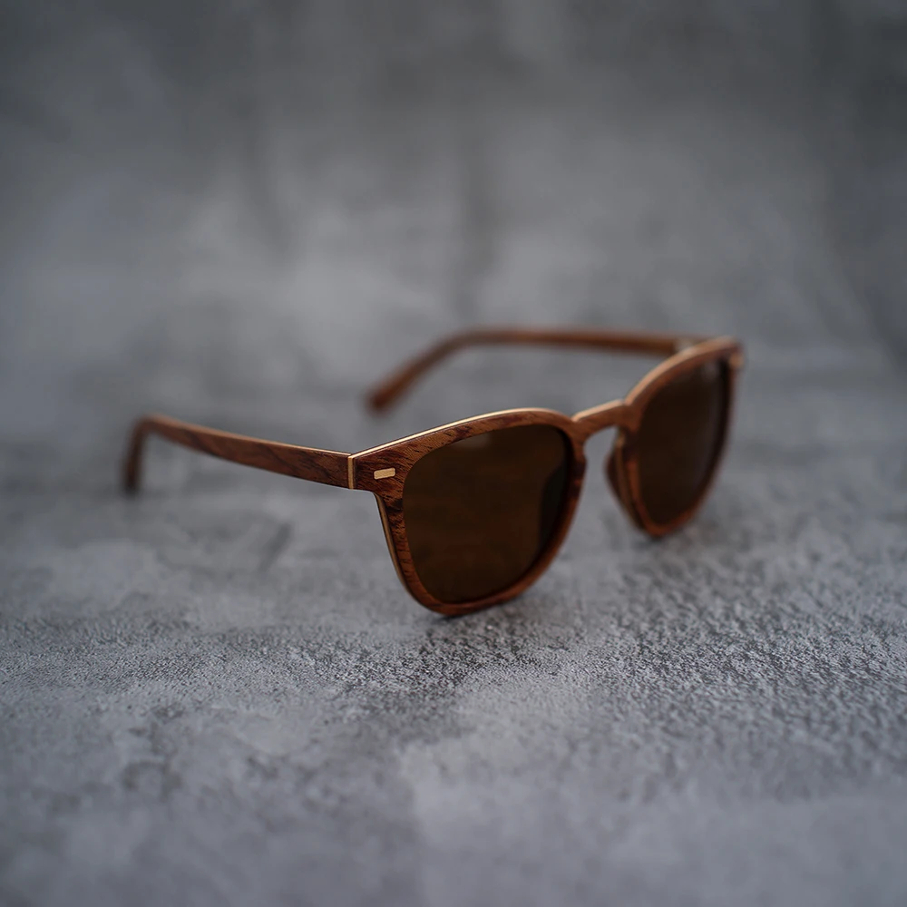 Natural Bamboo Wooden Sunglasses Handmade Polarized Mirror Coating Lenses Eyewear With Gift Box