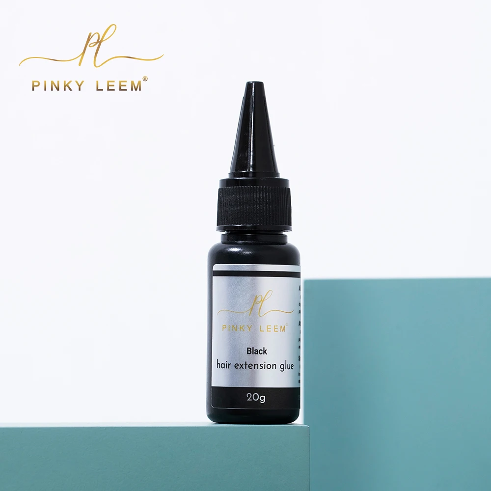 Pinky leem custom Private Label best ultra strength 6 sec black professional adhesive waterproof glue less raw hair wigs glue
