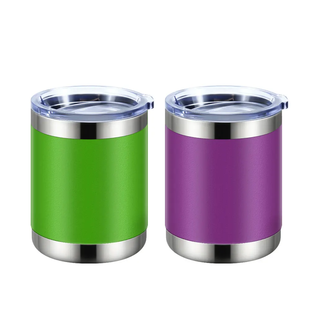 Brand Customized Double Wall Stainless Steel Gold Ice Tumbler With Straw