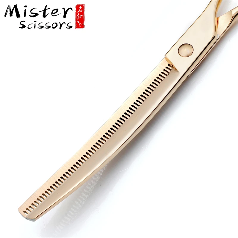 7.5 Inch Slim Shape Professional Pet Scissors Set Curved Stainless Steel Thinning