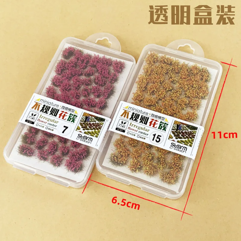 Bfcz Irregular Flower Cluster (small) Model Straw Field Landscape Simulation Static Building Sand Table Materials