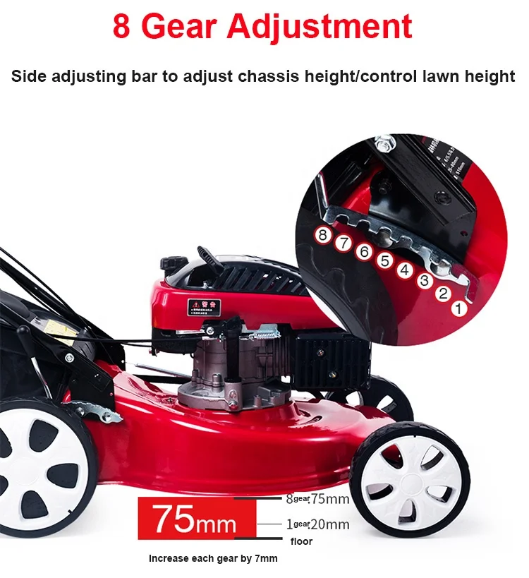  industrial hand push self propele gasoline/electric garden automatic manual folding handle lawn mowers with mini hay