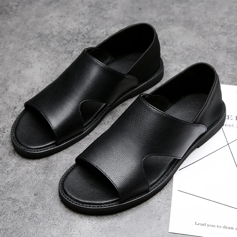 2024 New Summer For Men Outdoor Casual Beach Fashion Sandals Ventilate Men Sandals New Style Driving Shoes