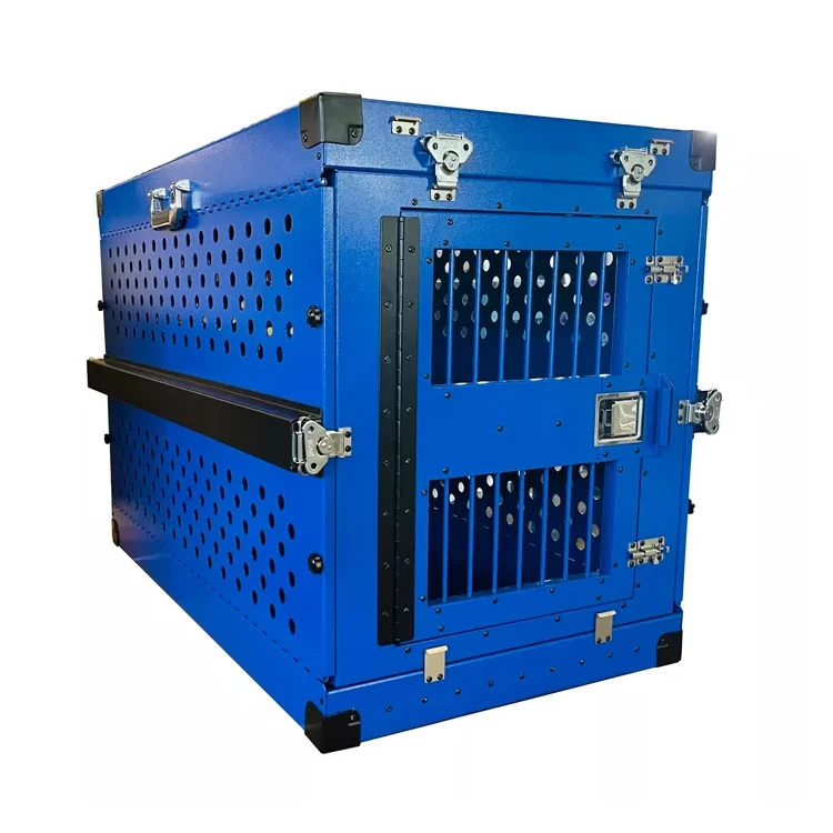 Сверхпрочная алюминиевая складная клетка для животных, металлическая складная коробка для собак, грузовиков