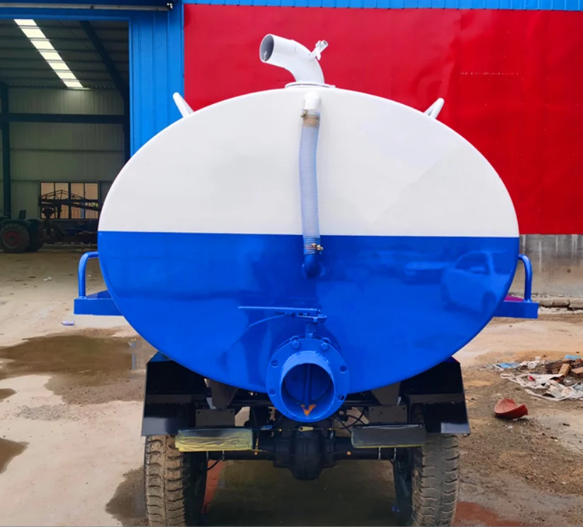 Multifunctional City Pipeline Cleaning And Dredging Diesel Three-wheel Manure Suction Community Biogas Digester Cleaning Vehicle