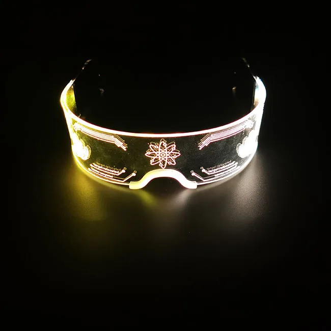 Light Up Glasses Magic LED Visor Rave Glasses for  Cosplay Festivals Halloween Bars Clubs Parties