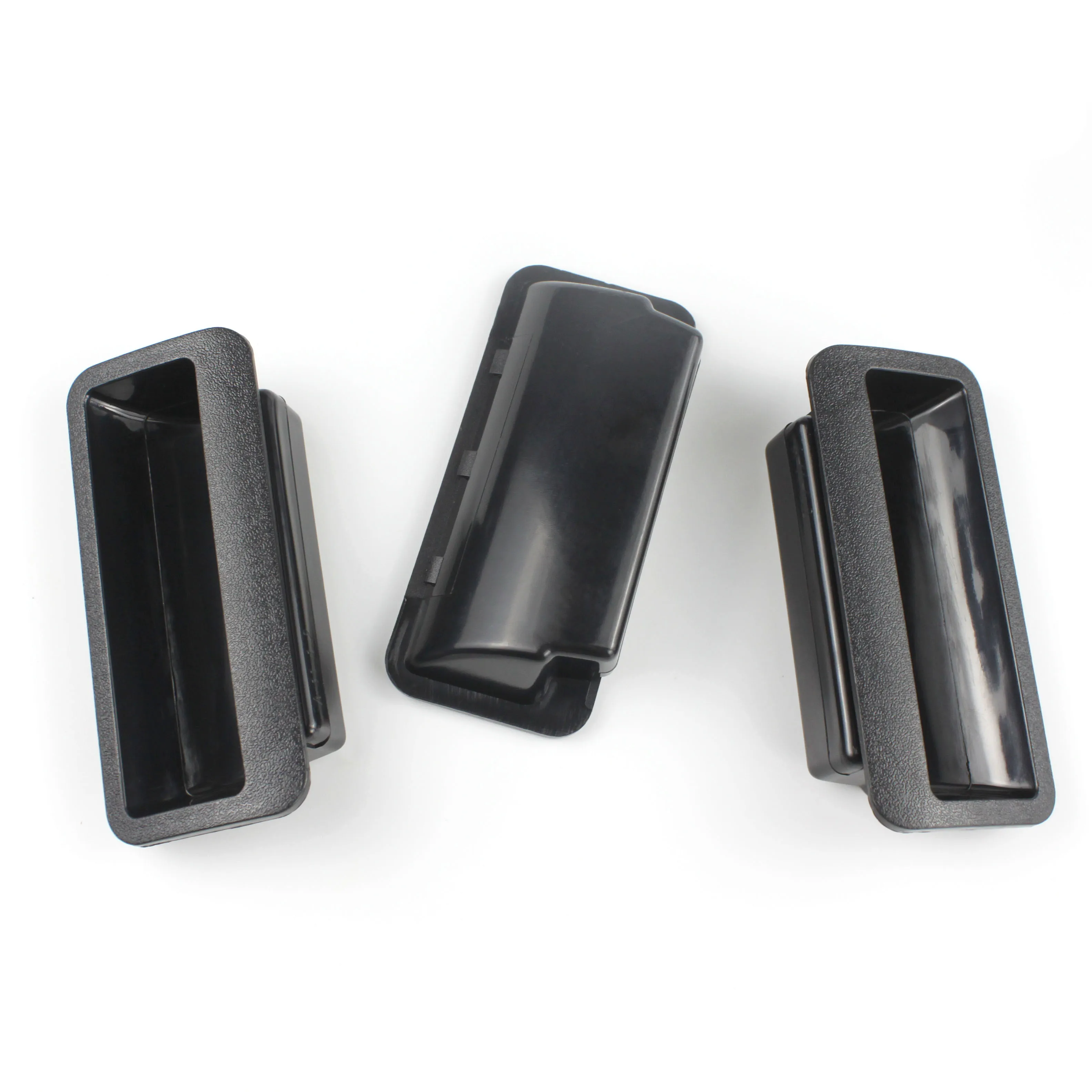 Black Rectangular Hidden Embedded Switch Control Box Flush Pulls Toolbox Recessed Finger Pull Handle
