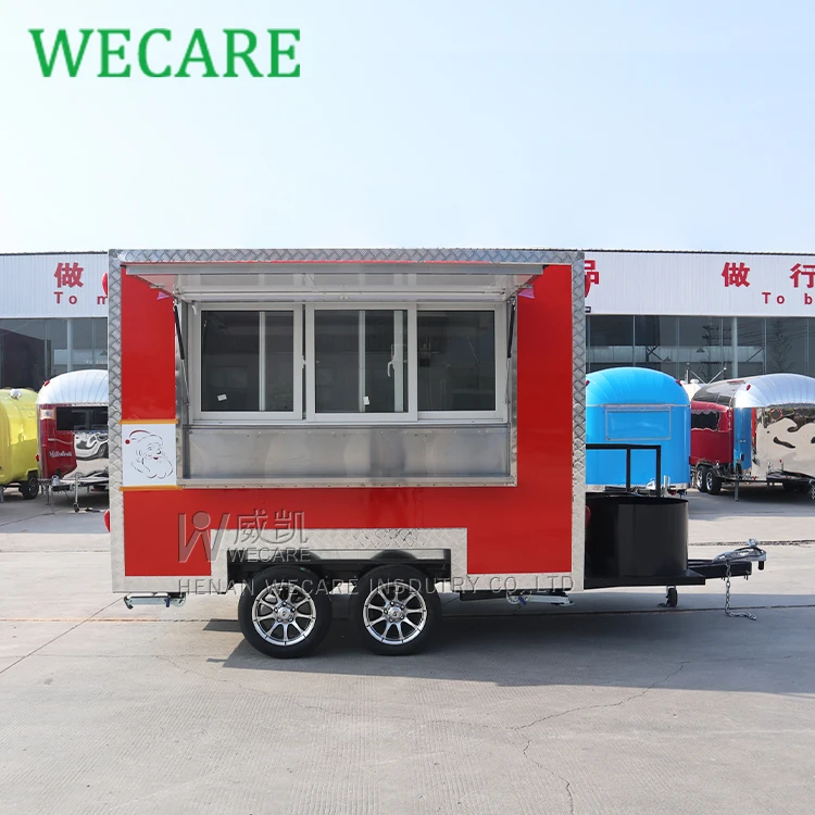 WECARE открытый уличный небольшой концессионный трейлер для еды мини-мобильный Фастфуд Трейлер с полностью оборудованной кухней продажи в США