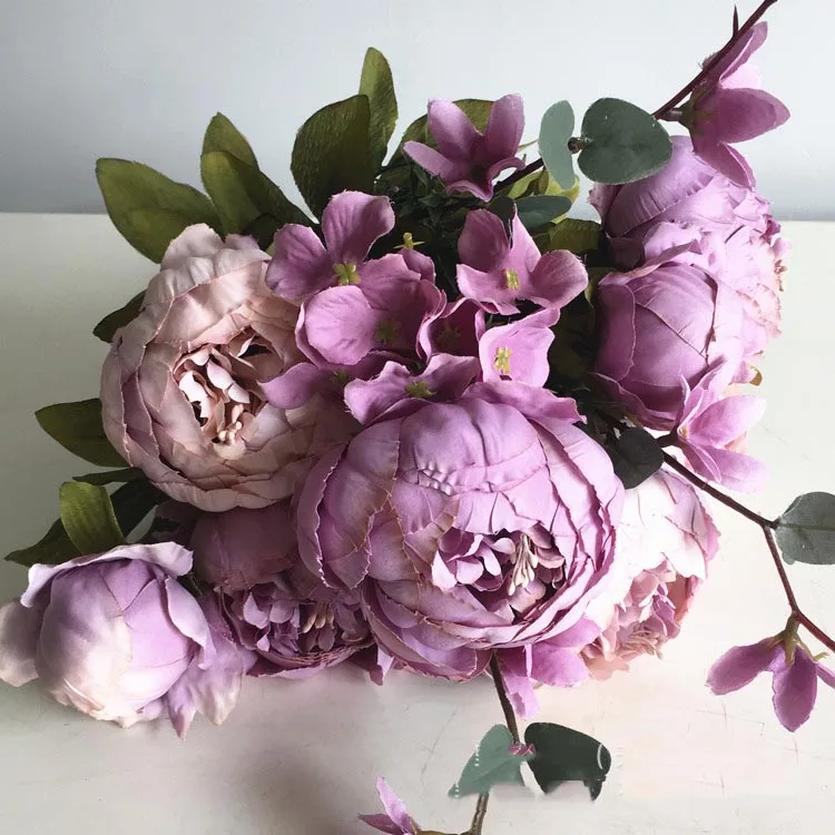 IFG wedding flowers decorations rose&hydrangea&peony artificial lilac flowers