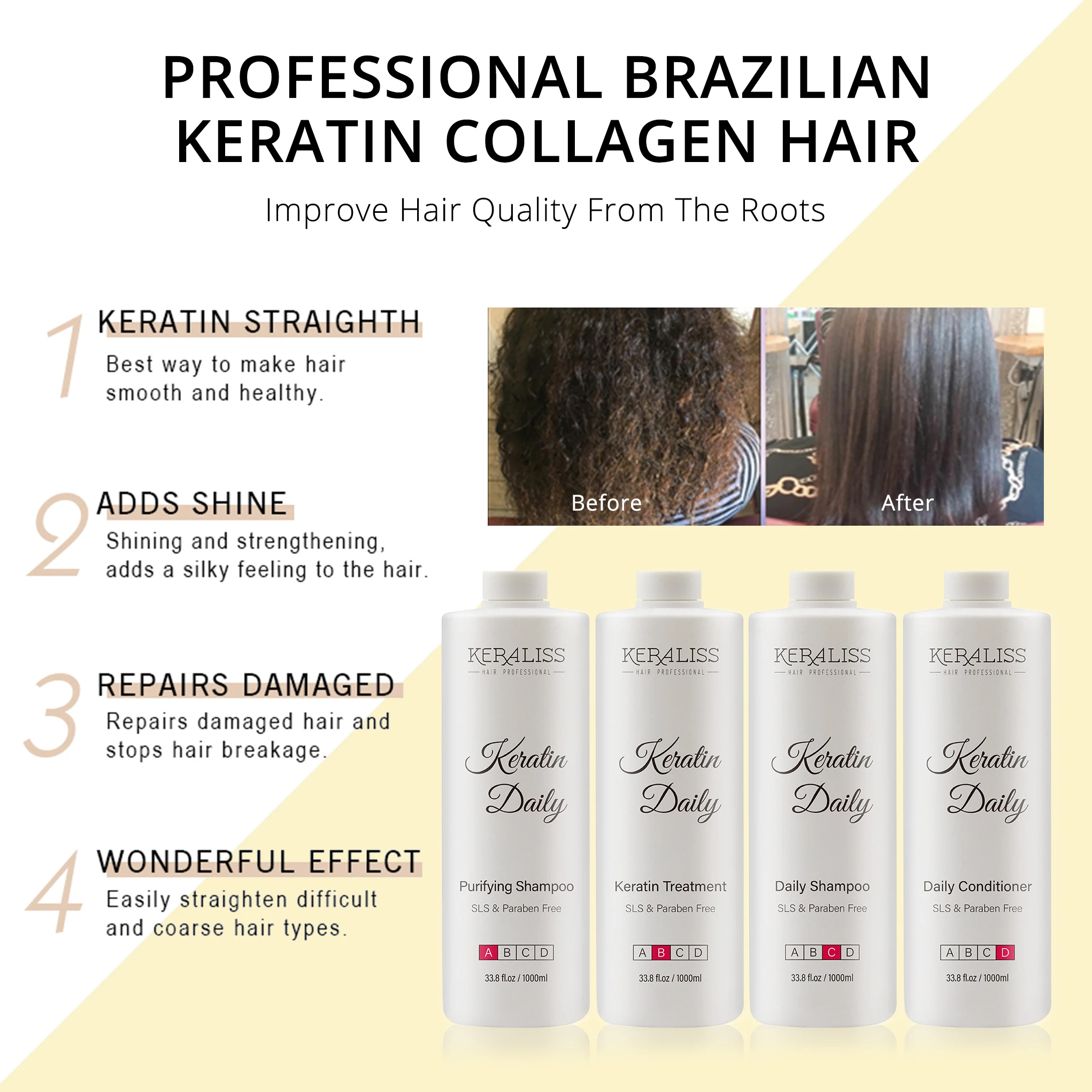 Factory Professional Brazilian Smooth For African Hair OEM Keratin Treatment