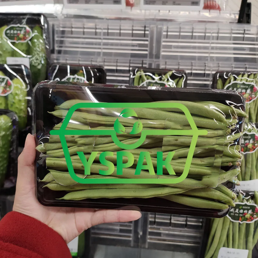 customized tray PET Plate for fruit food shop Environmentally friendly plastic clamshell