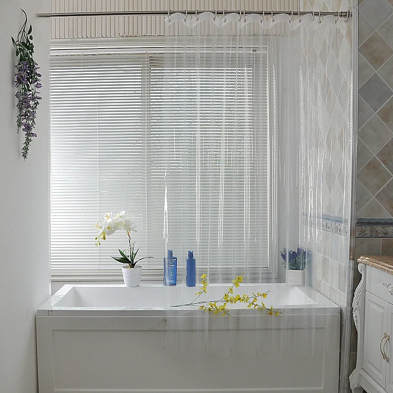 Thick PEVA waterproof and mold proof modern bathroom Transparent shower  curtain  for room partition clear bathroom curtain