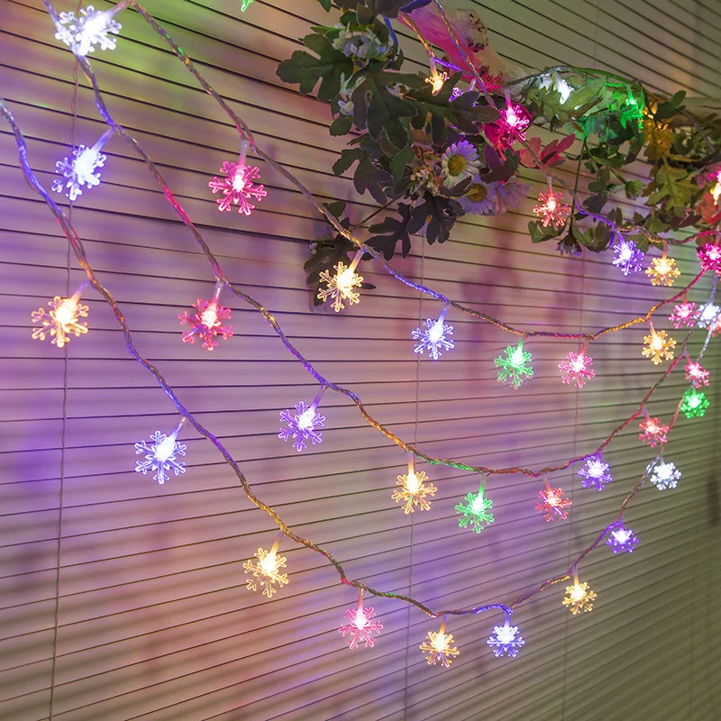 wholesale christmas decorations outdoor led Fairy String lights christmas snowflake light for diwali fesitial