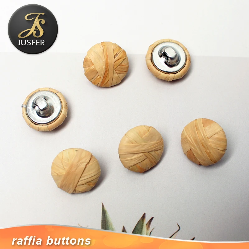 Новый дизайн, декоративные пуговицы из рафии для одежды австралийского бренда