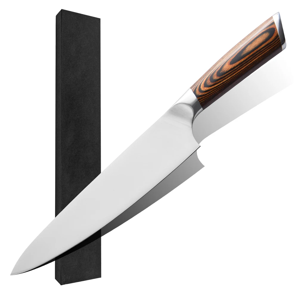 RUITAI Amazon premium sharp 5Cr15MoV pakkawood handle 8 inch FBA in stock chefs knife with gift box