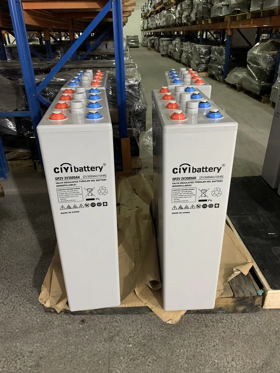 26 Years Good Quality SLA VRLA Tubular Plate 100% Pure and Solid State Gel Battery OPZV 2V 3000AH Battery