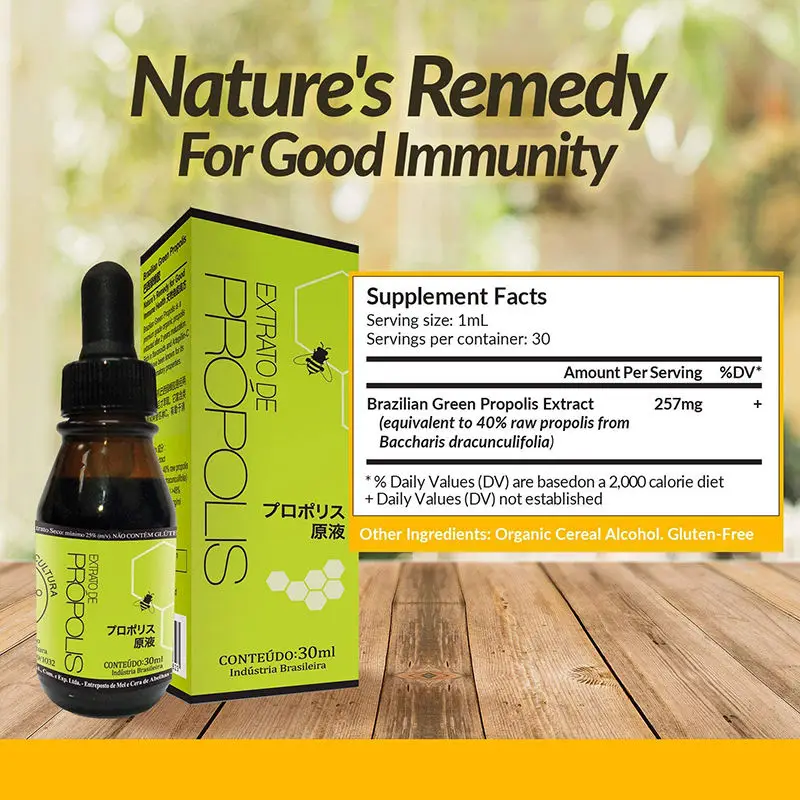 Hot Selling Brazilian Propolis Liquid Extract Drops Custom Wholesale Healthcare Supplement