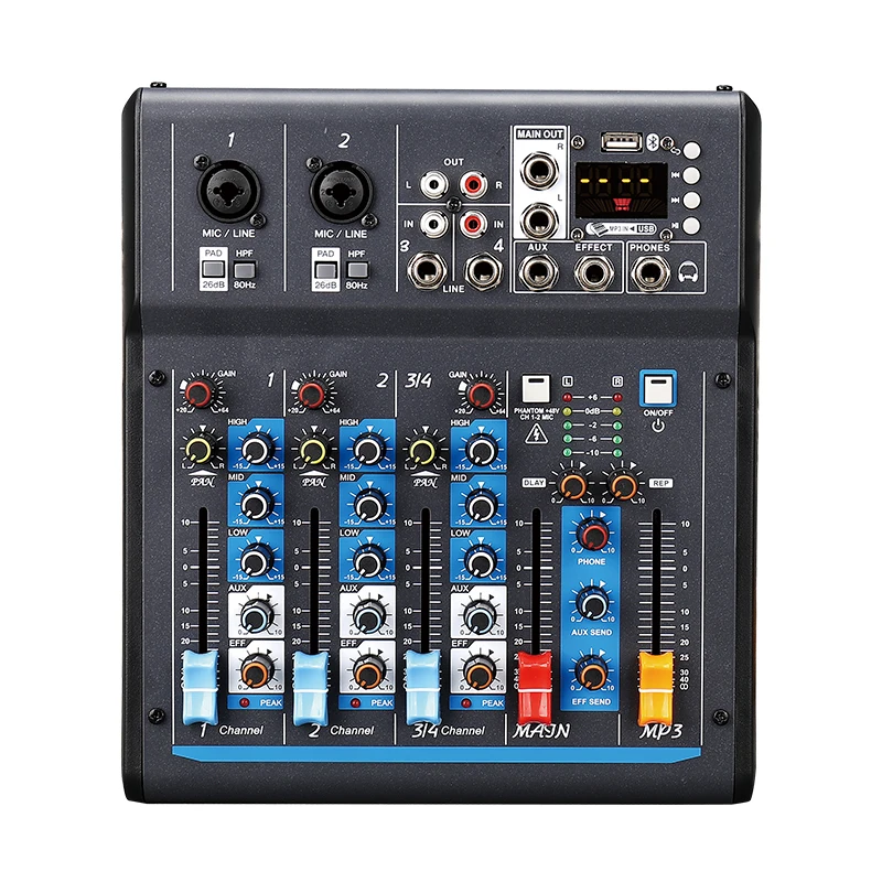  F4 USB мини микшер звуковая консоль с