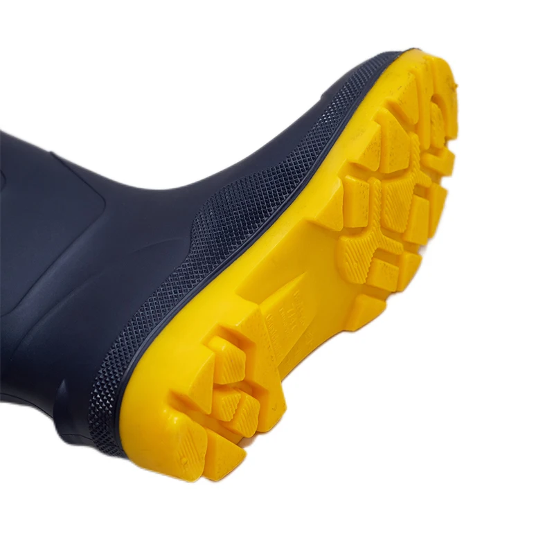 Wholesale Cheap Half Boots Waterproof Fishing Pvc Dark Blue Safety Rain Boots