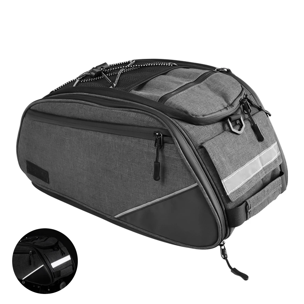 Large capacity road bicycle rear pannier bag riding satchel waterproof bike travel bag