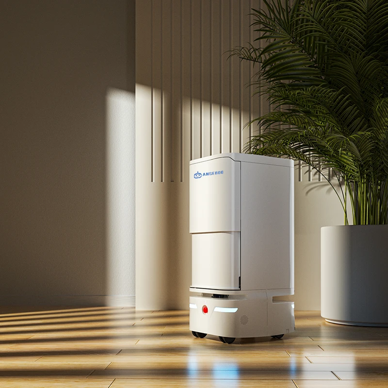 Hotel Roboter Deliver Robot Speed 1.5m/s With 70L Speace And Lock Door Robot Delivery Food For Hotel