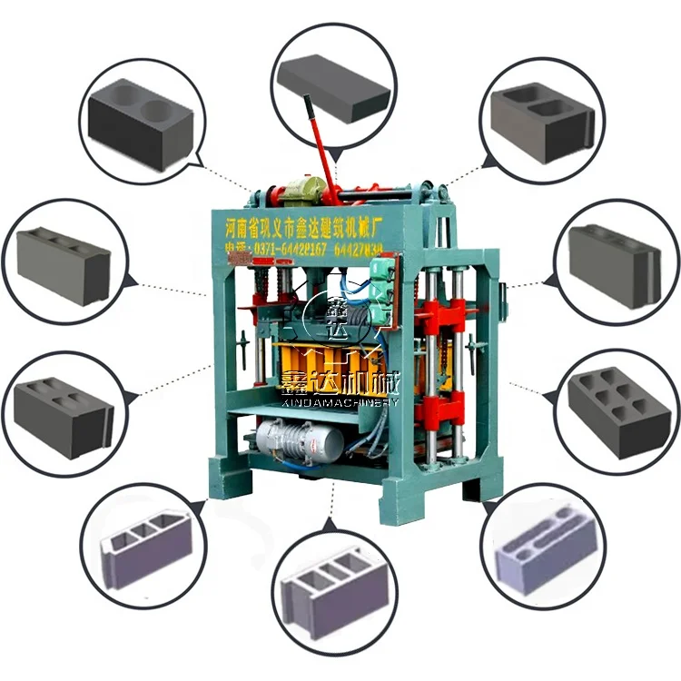 QMJ4-30A  Interlocking semi-automatic small concrete brick making machine accept customization
